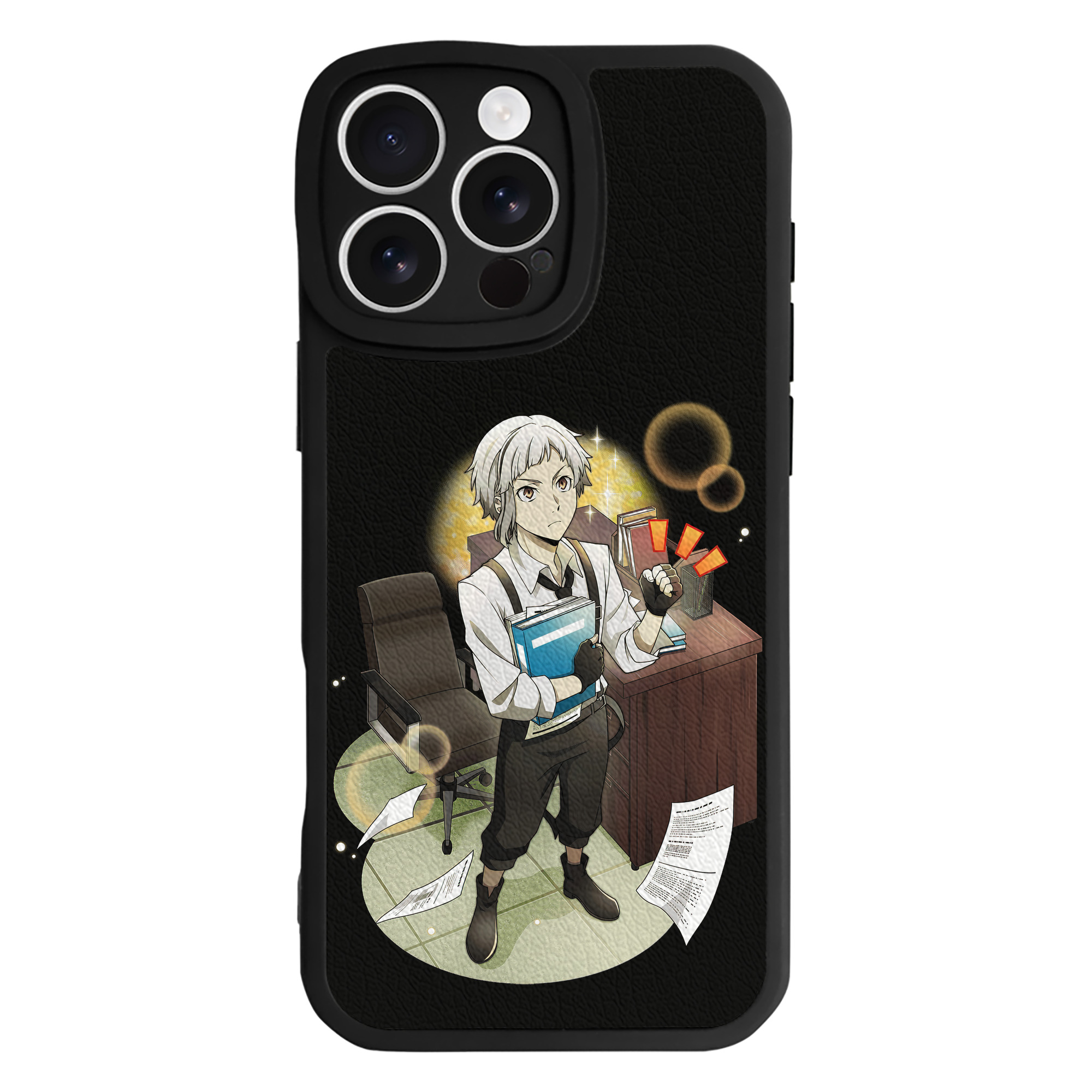 （画像用） 文豪ストレイドッグス Bungo Stray Dogs 【iPhone 16シリーズ対応】シリコンスマホケース（レザー調） 材質：シリコン